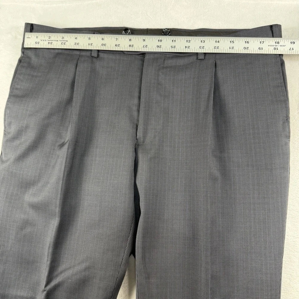 Indochino Suit Mens 44L Pants 36x29 100% Wool Career Houndstooth Blue Brown